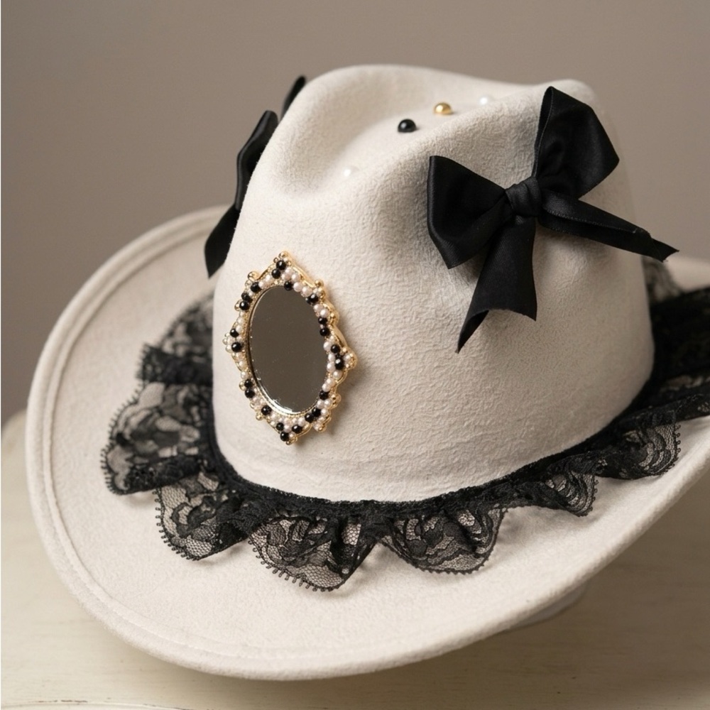 Fedora Western Glam Handmade Hat.